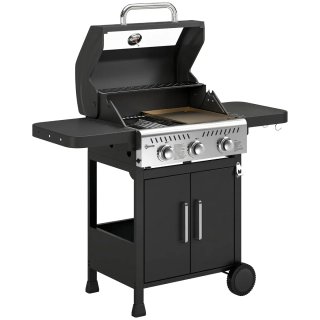 Barbacoa Gas 3 Quemadores 7.5 kW Termómetro