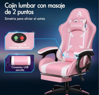 Silla Ergonómica Escritorio Rosa