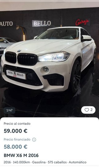 Bmw  X6 m 2016