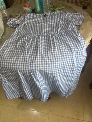 Vestido Shein Cuadros Azul Talla XXXL