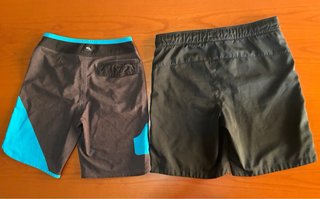 Bermudas Nike y Quicksilver talla 10-12.