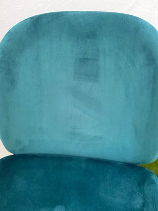 4 Sillas Terciopelo Azul/Verde