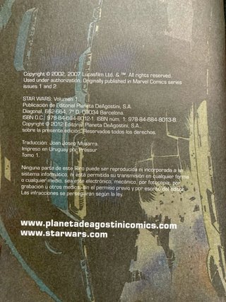 libro/volumen clásico Star Wars