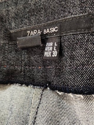 Falda vaquera tableada azul