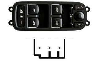 Botonera Completa Puerta Delantera Izquierda Con Retrovisor Electrico Abatible Electricamente (4 Botones) 3Pin para Volvo S80 2013, V40 2012, V70 2007 y XC70 2013