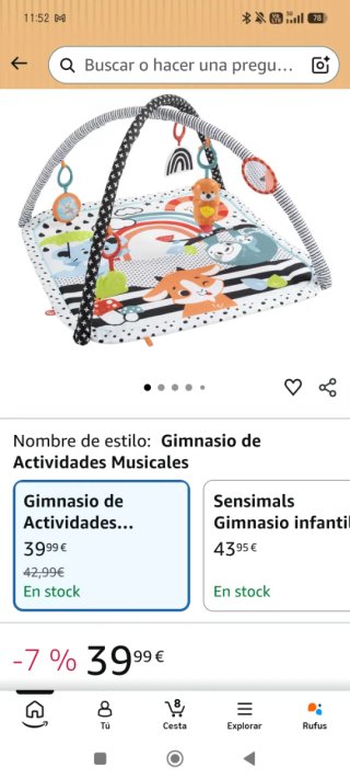 Gimnasio para bebé con arco y juguetes