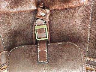 Bolso Katana Piel Marrón 35x35x20