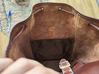 Bolso Katana Piel Marrón 35x35x20
