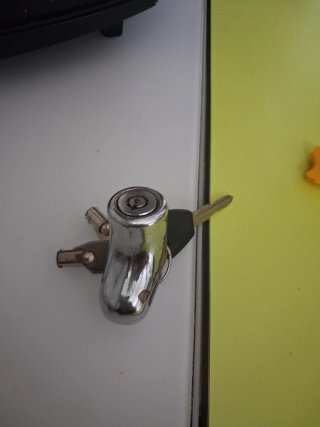 Candado Disco Moto Metal Cromado + 2 Llaves