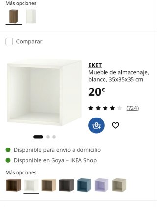 Eket Ikea Cubos de Almacenamiento Blancos
