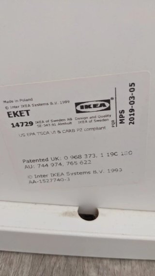 Eket Ikea Cubos de Almacenamiento Blancos