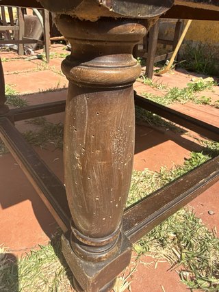 Mesa antigua madera y metal