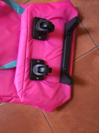 Borsa termica trolley rosa e turchese