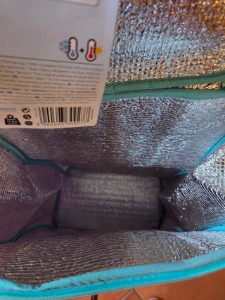 Borsa termica trolley rosa e turchese