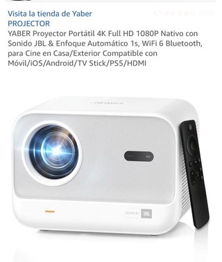 Proyector Yaber Portátil 4K Full HD + PANTALLA 2,8