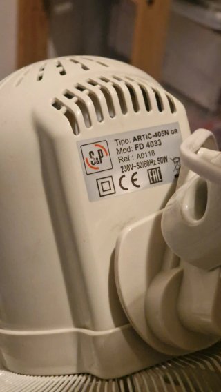 Ventilador S&P Artic 40W Plata