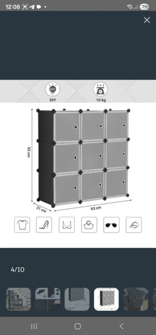 Mueble Modular 8 Cubos Zapatero Plástico