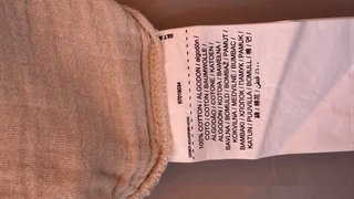 Pantalón ancho algodón beige