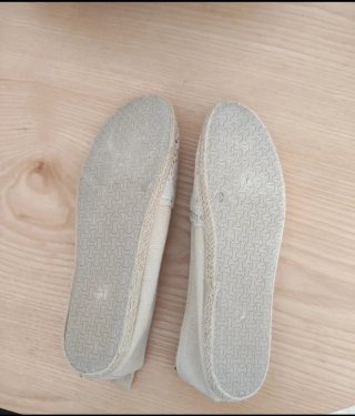Alpargatas de tela blancas talla 40