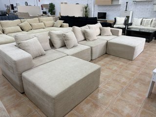 Sofá Chaiselongue Beige Antimanchas 350cm