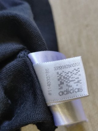 Canotta Adidas donna nera con logo blu XS