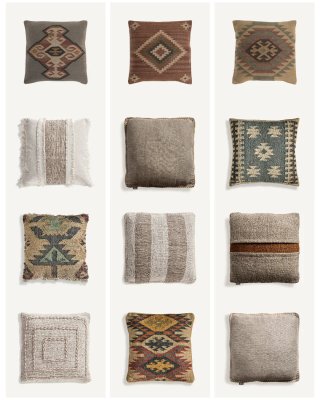 Cojínes Kilim, Lino, yute