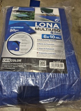 Lona Multiuso Impermeable 6x10m Azul