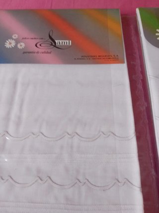Juego Sábanas 135cm Tergal Bordado Nuevo