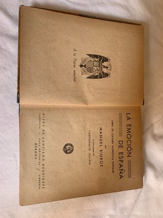 Libro Antiguo: La Emoción de España