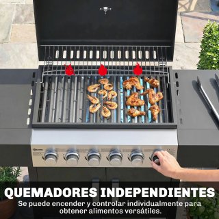 Barbacoa Gas 6 Quemadores con Termómetro