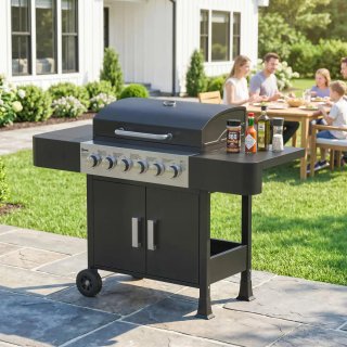 Barbacoa Gas 6 Quemadores con Termómetro