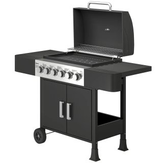 Barbacoa Gas 6 Quemadores con Termómetro