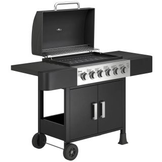 Barbacoa Gas 6 Quemadores con Termómetro