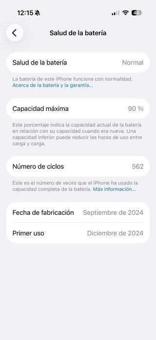 iPhone 16 Pro Dorado 128GB Bateria 90% Como nuevo