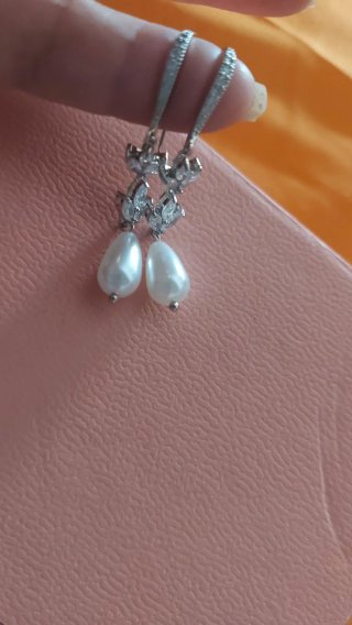 Pendientes Novia Perla y Circonitas