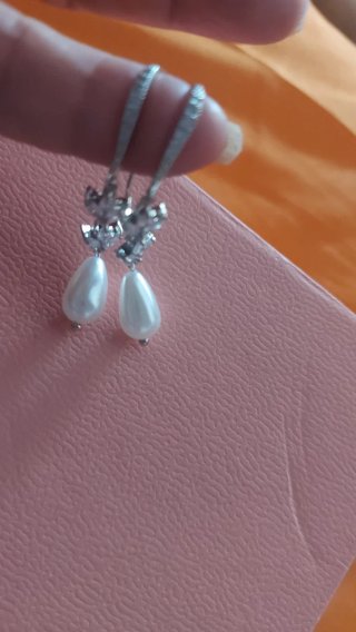 Pendientes Novia Perla y Circonitas