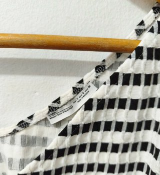 Top manga larga blanco y negro Zara mujer Talla S
