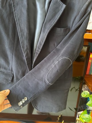 Giacca elegante uomo blu monopetto 44