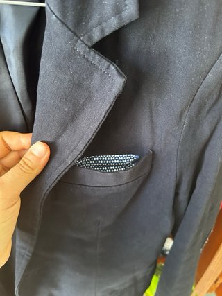 Giacca elegante uomo blu monopetto 44