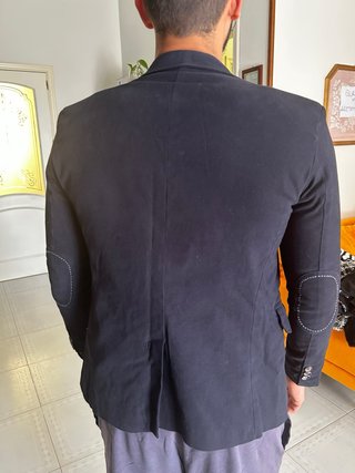 Giacca elegante uomo blu monopetto 44