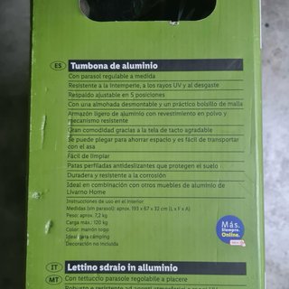 Tumbona aluminio Livarno Home plegable