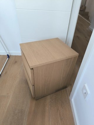 Mesitas de noche Ikea malm madera