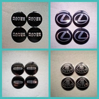 4 Pegatinas 56mm tapabuje Lotus Lexus Range Rover