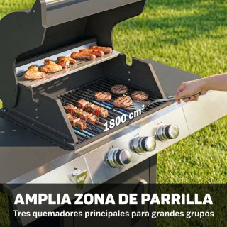 Barbacoa Gas 3 Quemadores 8,1 kW