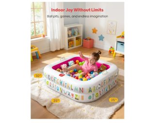 Piscina infantil hinchable con toldo.