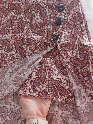 Falda larga paisley Stradivarius