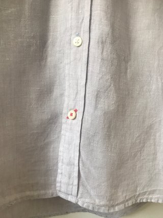 Tommy Hilfiger Camisa Lino Hombre S Gris