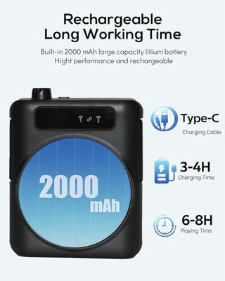Amplificador Voz Micrófono Inalámbrico