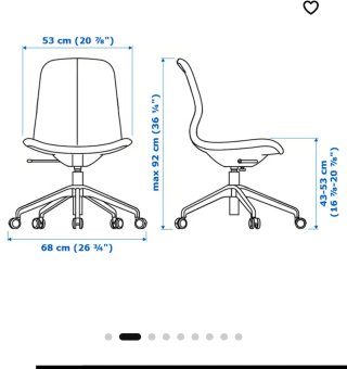 Silla de escritorio IKEA Langfall beige