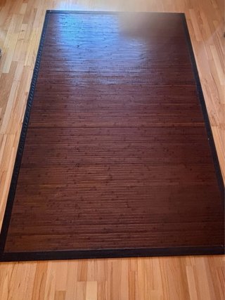 Alfombra de bambú marrón